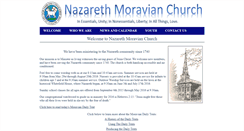 Desktop Screenshot of nazarethmoravian.org